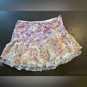 LoveShackFancy Floral Mini Skirt